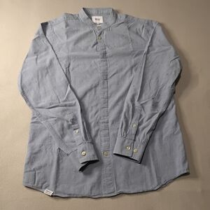 Wesc Streetwear Mens Skateboarding Sz M Light Blue Casual Button-Down Shirt.